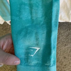 Teal Camo Gym Shark Leggings.